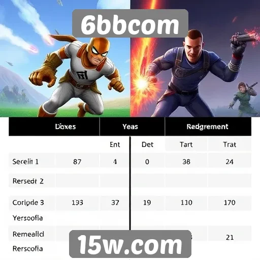 Comparativo entre jogos populares no 6bbcom